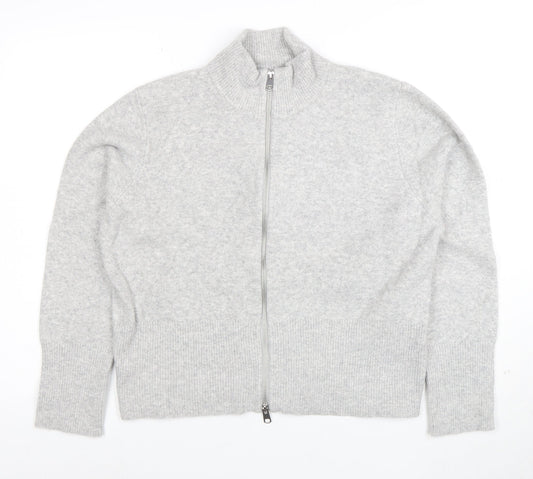 Marks and Spencer Women’s Grey Cashmere Full Zip Jumper L