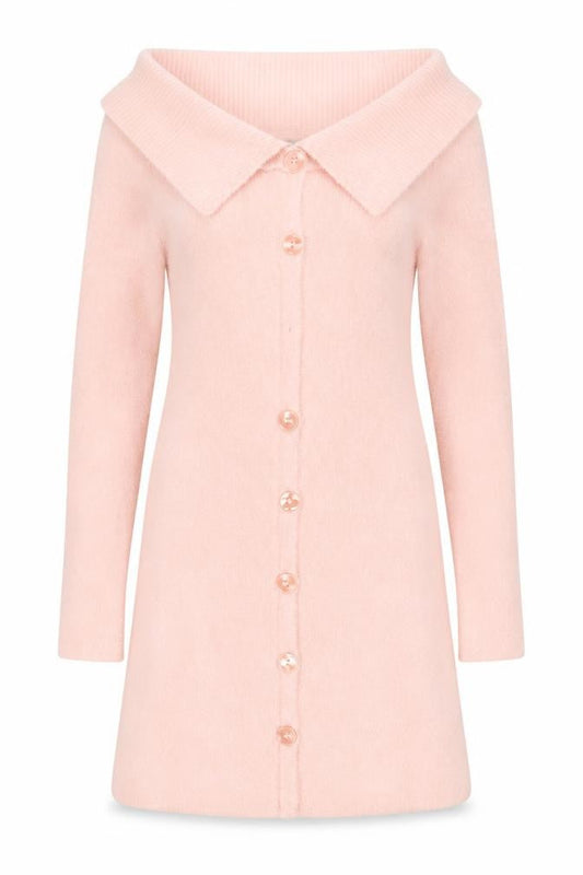 ASOS Women’s Pink Off Shoulder Knit Jumper Dress Size 12