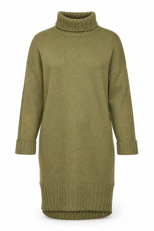 Next Women’s Green Roll Neck Long Sleeve Jumper Dress Size L