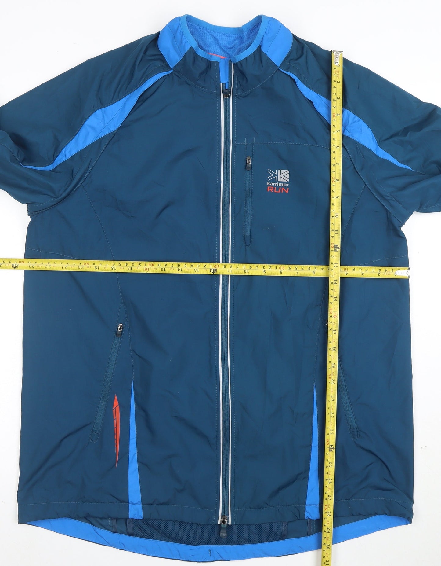 Karrimor Men’s Blue XL Windbreaker Running Jacket Lightweight Zip Up