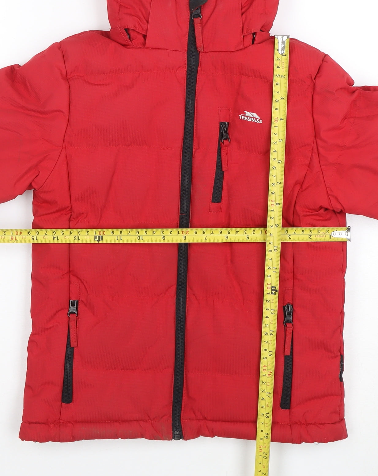 Trespass Boys Red Waterproof Hooded Puffer Jacket Coat 5-6 Years