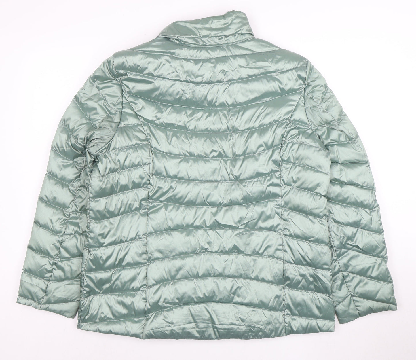 MONA Women's Green Size 12 Lightweight Puffer Jacket