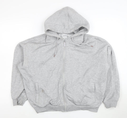 USAPRO Women's Grey Full Zip Hoodie Size UK 8 Cotton Blend