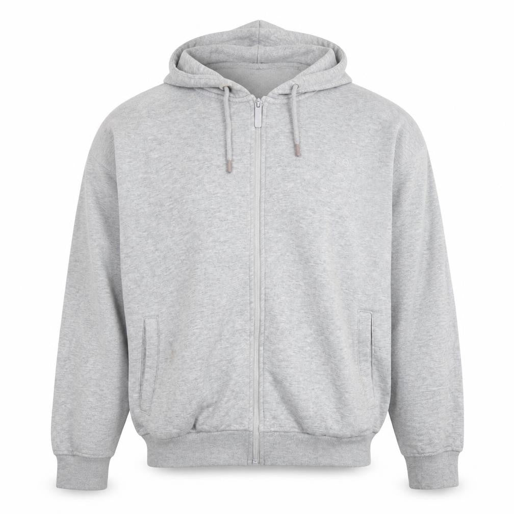 USAPRO Women's Grey Full Zip Hoodie Size UK 8 Cotton Blend