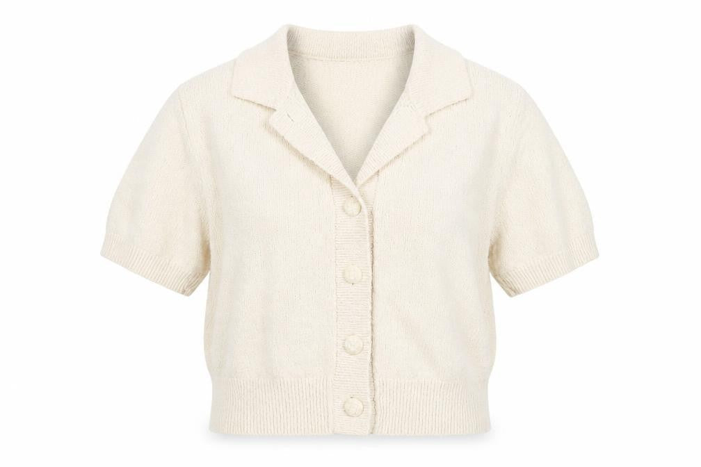 Marks & Spencer Women Beige Collared Button Knit Cardigan L