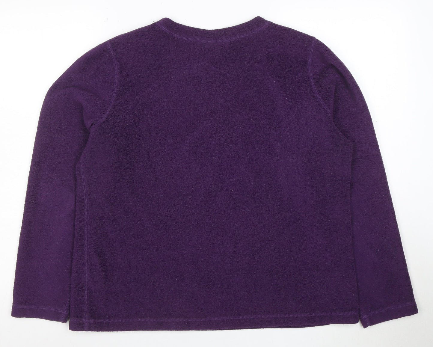 Lands’ End Women’s Purple Fleece Pullover Sweatshirt XL