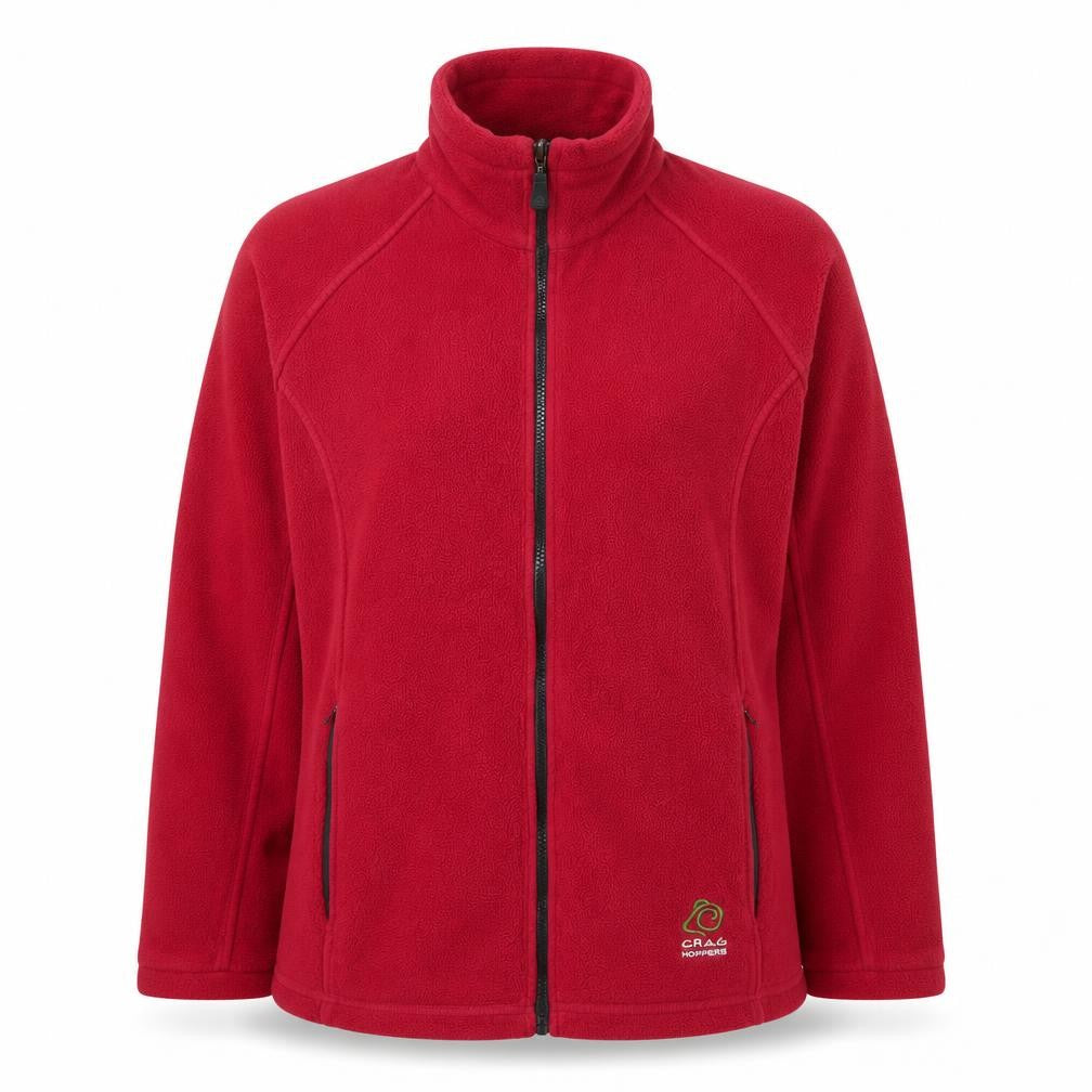 Craghoppers Women Red Fleece Full Zip Jacket Size 14 Outdoor