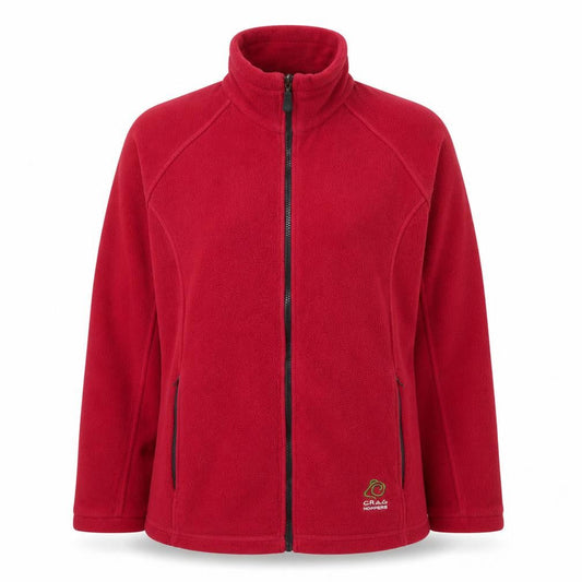 Craghoppers Women Red Fleece Full Zip Jacket Size 14 Outdoor