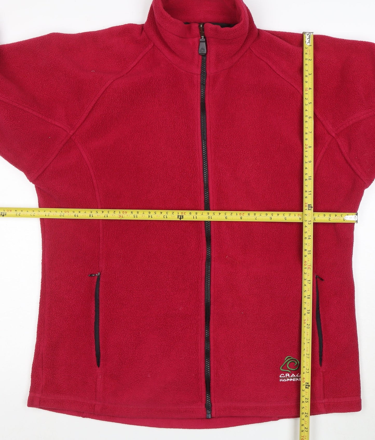 Craghoppers Women Red Fleece Full Zip Jacket Size 14 Outdoor