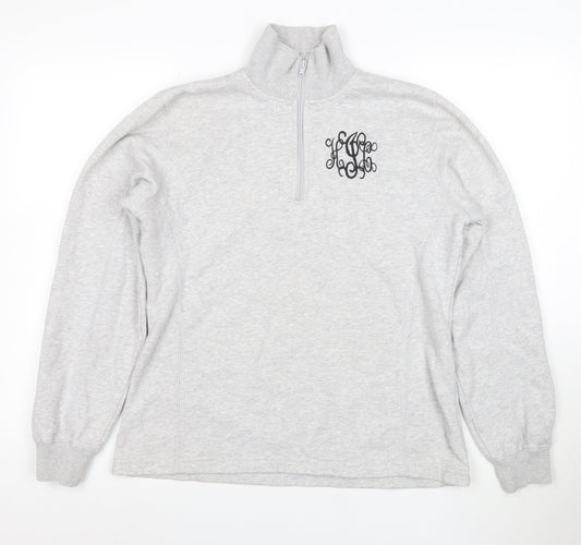 Sport-Tek Womens Grey 1/4 Zip Pullover Sweatshirt Size S