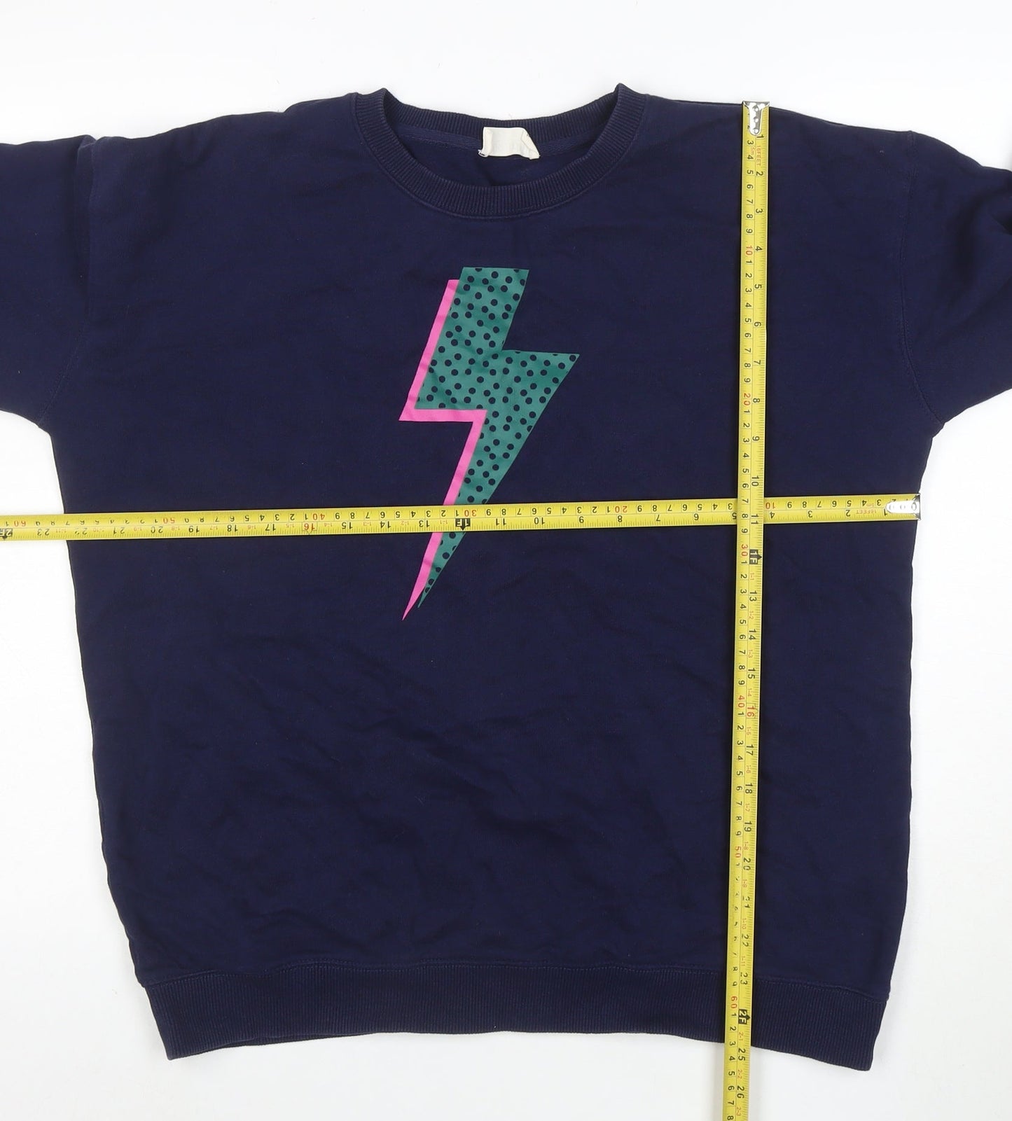 Sugarhill Brighton Womens Navy Lightning Bolt Sweatshirt UK 16