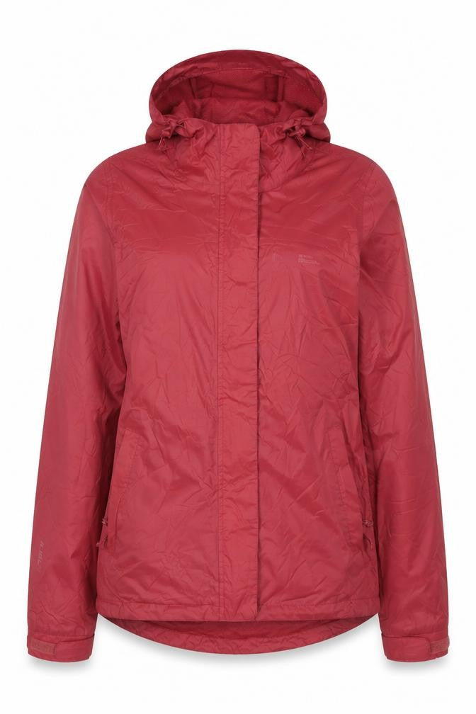Mountain Warehouse Womens Red Waterproof Hooded Rain Jacket UK 12