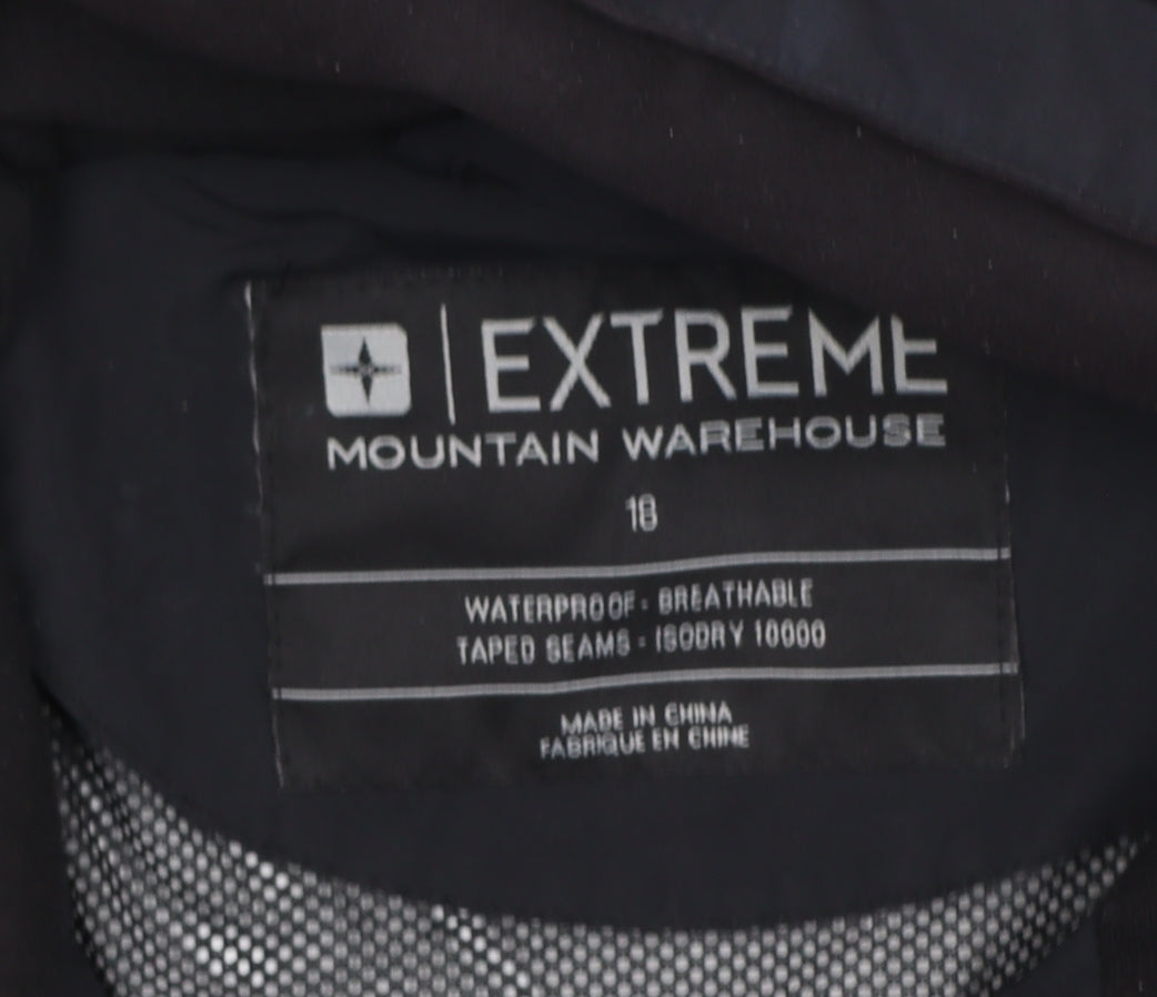 Mountain Warehouse Womens Black Size 18 Waterproof Long Parka Jacket