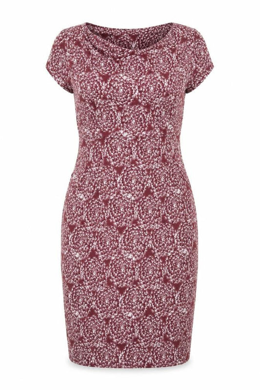 White Stuff Women Red Floral Jersey Bodycon Dress UK 12