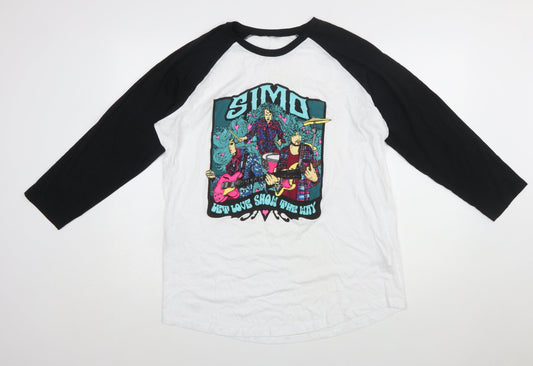 Continental Men’s Multicoloured Band Graphic Raglan T-Shirt XL
