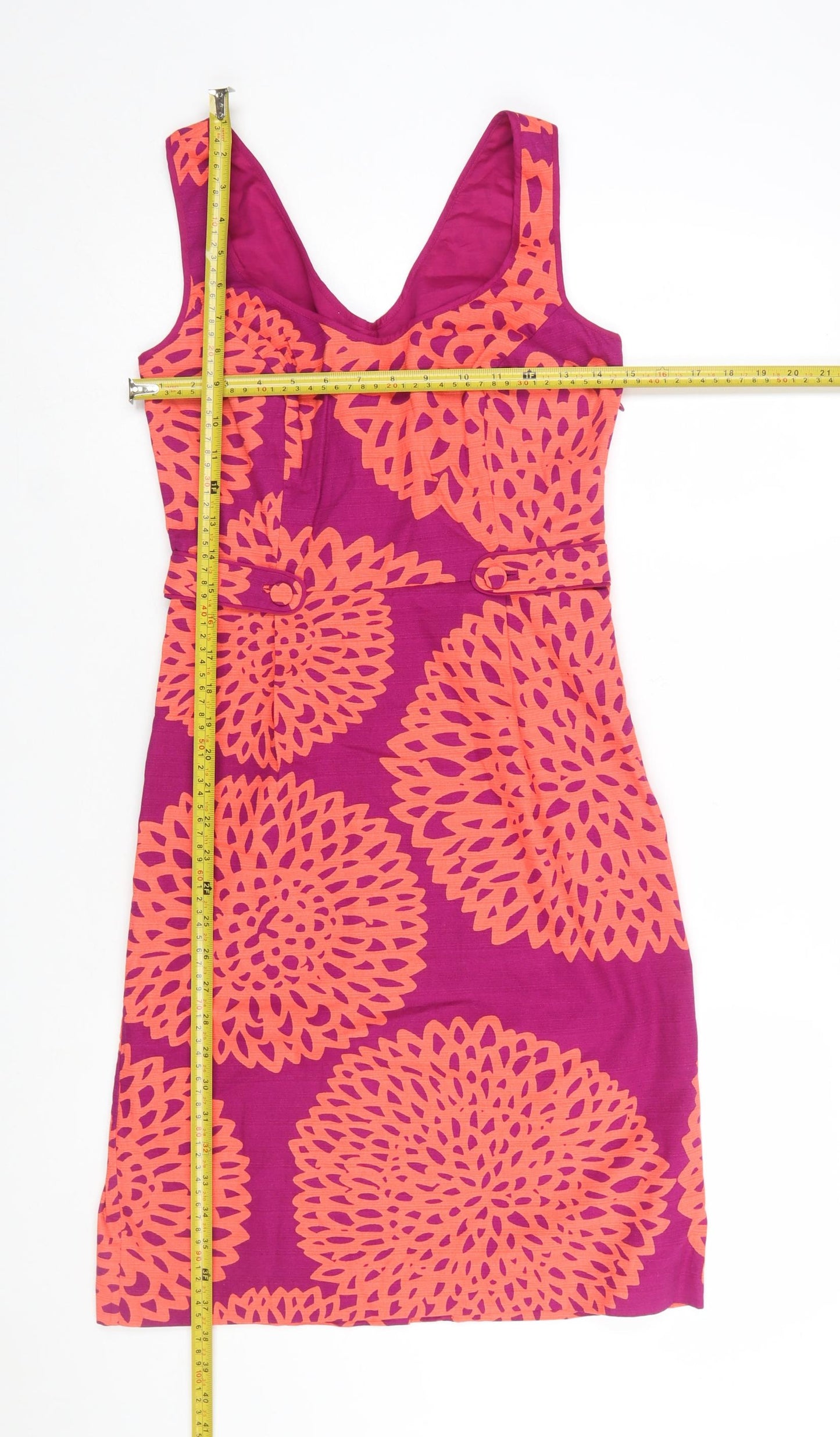 Boden Women’s Pink Floral Shift Dress Size 10 Sleeveless Cotton