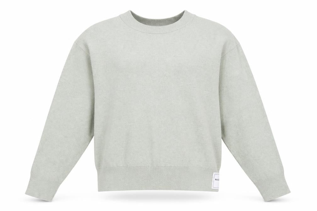 Massimo Dutti Women’s Green Wool Blend Crew Neck Pullover Jumper Size S