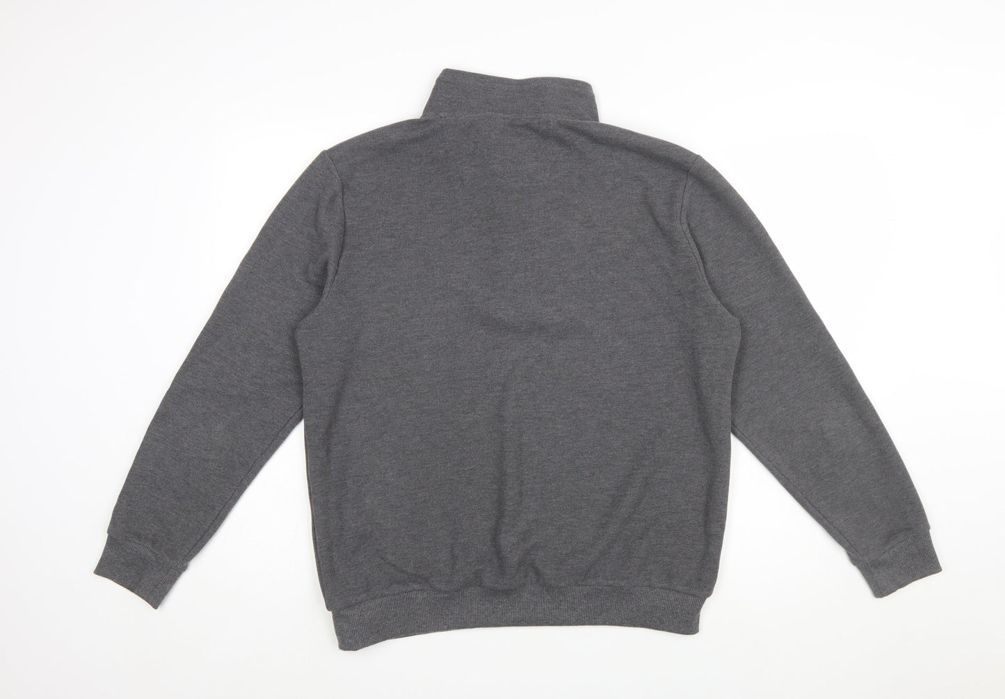 Altinyildiz Classics Men's Grey M High Neck Henley Sweatshirt