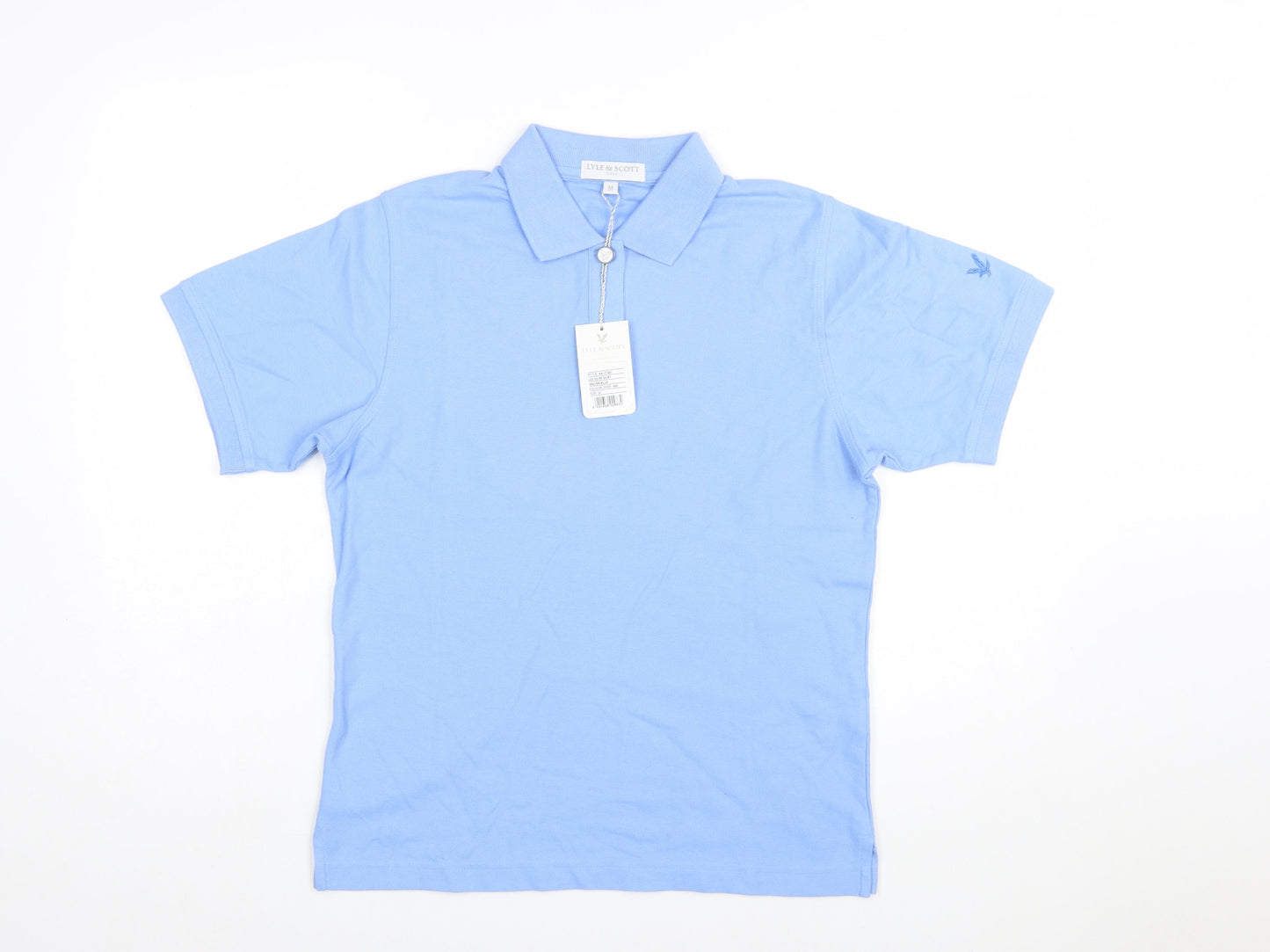 Lyle & Scott Men's Blue Regular Fit Golf Polo Shirt Size M