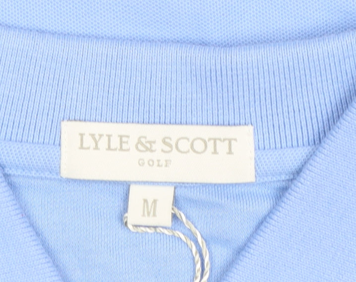 Lyle & Scott Men's Blue Regular Fit Golf Polo Shirt Size M