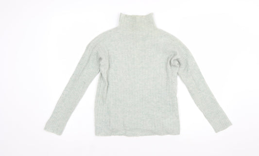 Jigsaw Women’s Grey Alpaca Wool Roll Neck Jumper XS