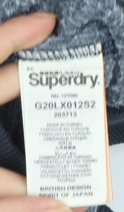 Superdry Men’s Black Full Zip Hoodie Medium Orange Label