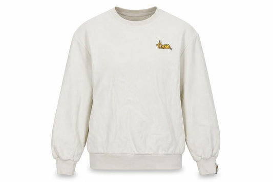 Disney Bambi Beige Women's Sweatshirt Small Pullover Embroidered Cartoon