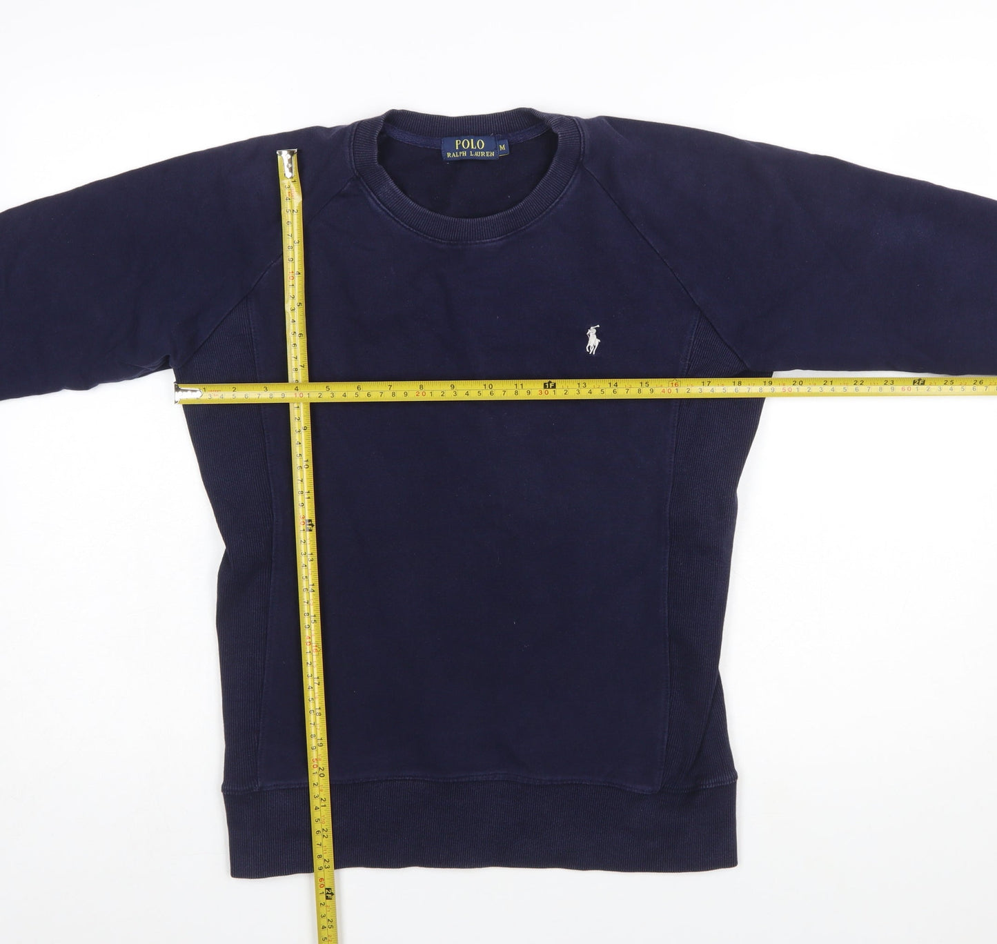 Polo Ralph Lauren Women's Navy Blue Cotton Blend Pullover Sweatshirt M