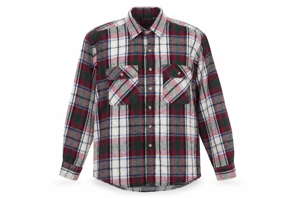 GFC Trading Co. Men's Multicoloured XL Flannel Plaid Button-Up Shirt