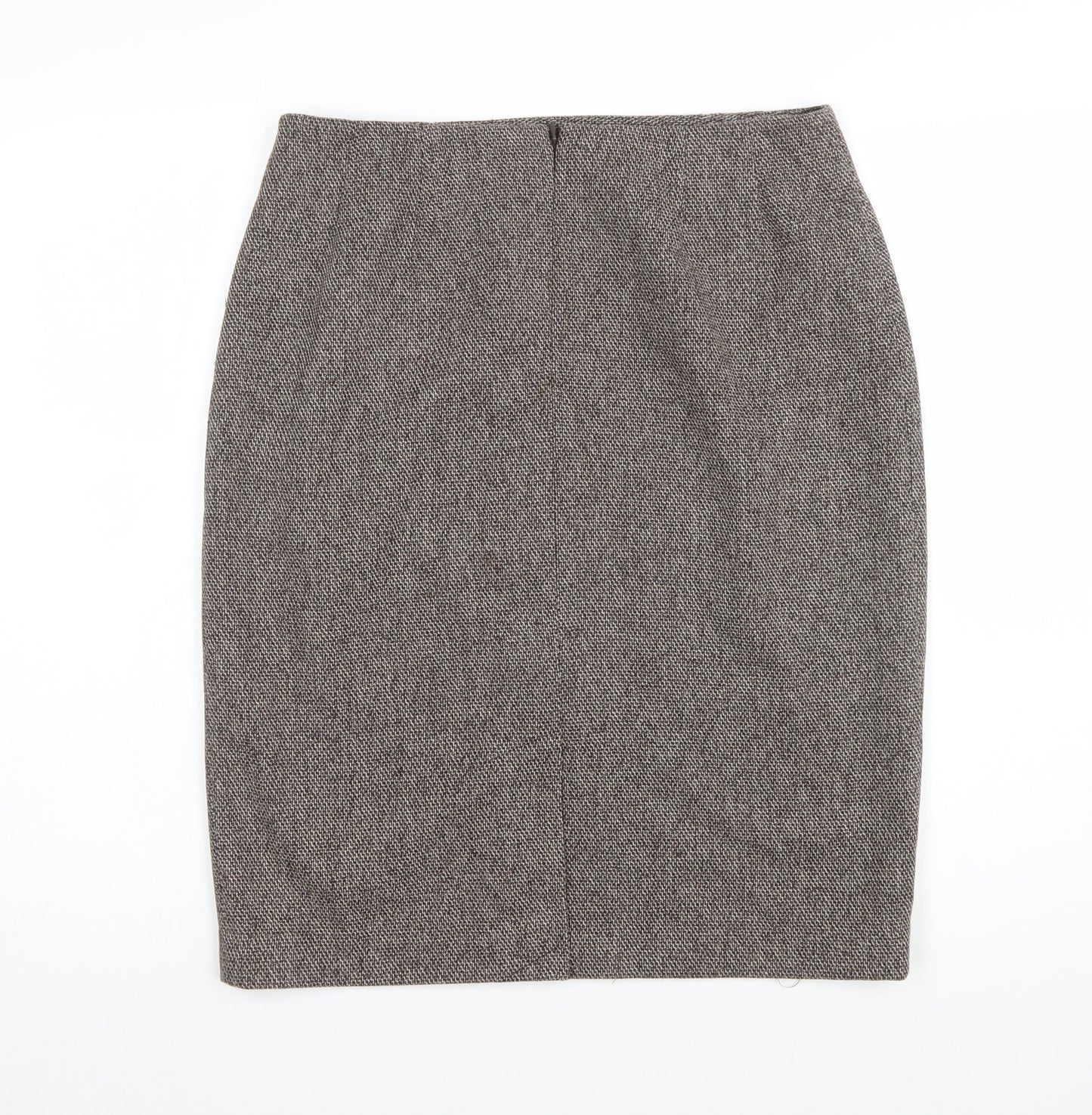 Dressbarn Women Grey Tweed Pencil Skirt Size 12 Knee Length Workwear