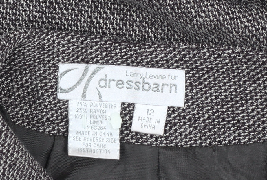 Dressbarn Women Grey Tweed Pencil Skirt Size 12 Knee Length Workwear