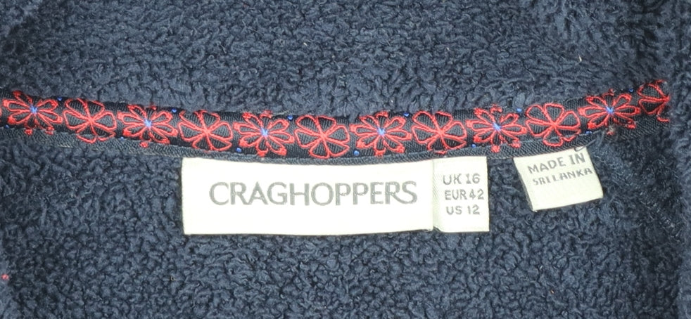 Craghoppers Women's Blue Fleece Full Zip Jacket Size 16