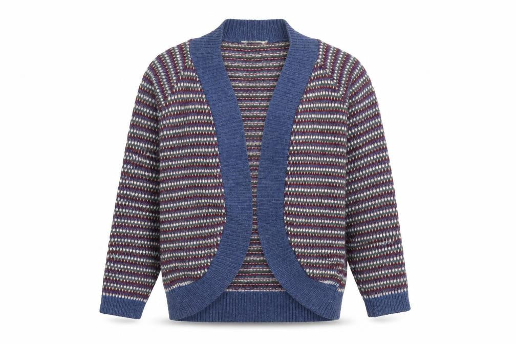 Bibico Women's Multicoloured Wool Chunky Knit Cardigan S