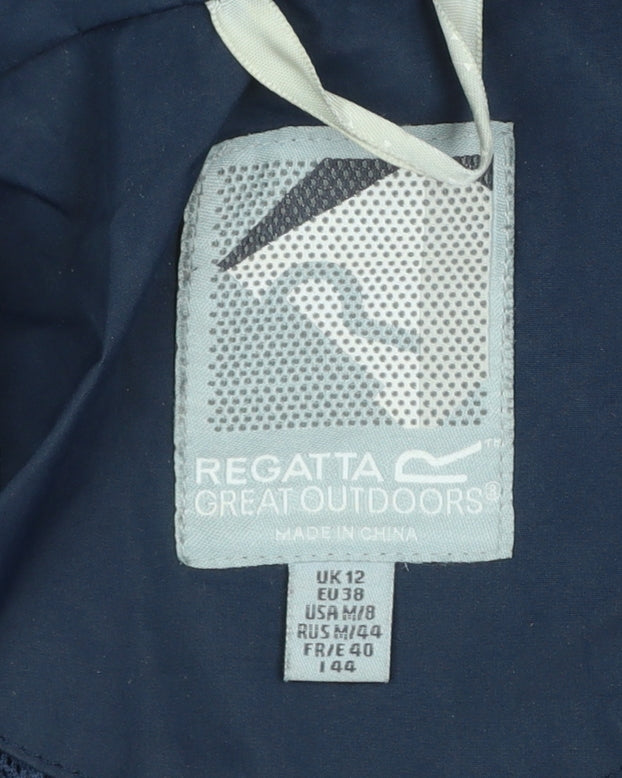 Regatta Women's Blue Waterproof Hooded Rain Jacket Size 12