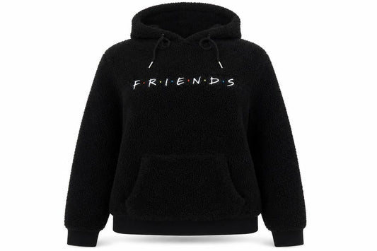 Primark Womens Black Friends Hoodie Size 12/14 Fleece Pullover