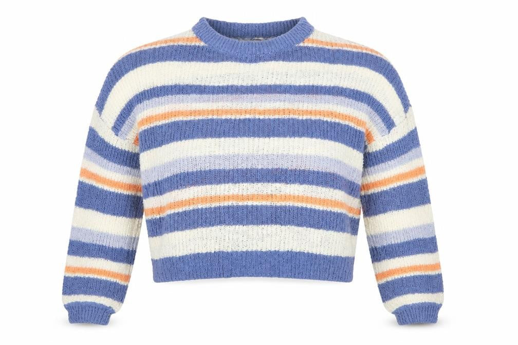 Pull&Bear Women’s Multicoloured Striped Chunky Knit Jumper Size 12