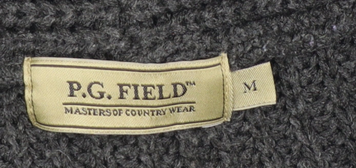 P.G. Field Men's Green Chunky Knit Cardigan Jumper M