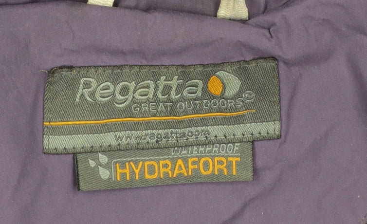 Regatta Womens Purple Waterproof Hooded Rain Jacket Size 14