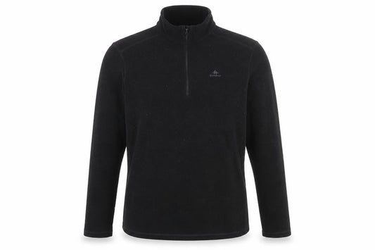 Quechua Men's Black XL Fleece 1/4 Zip Pullover Sweatshirt