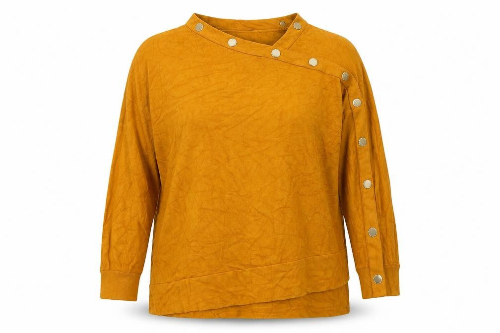 Star by Julien Macdonald Womens Orange Size 20 High Neck Button Jumper