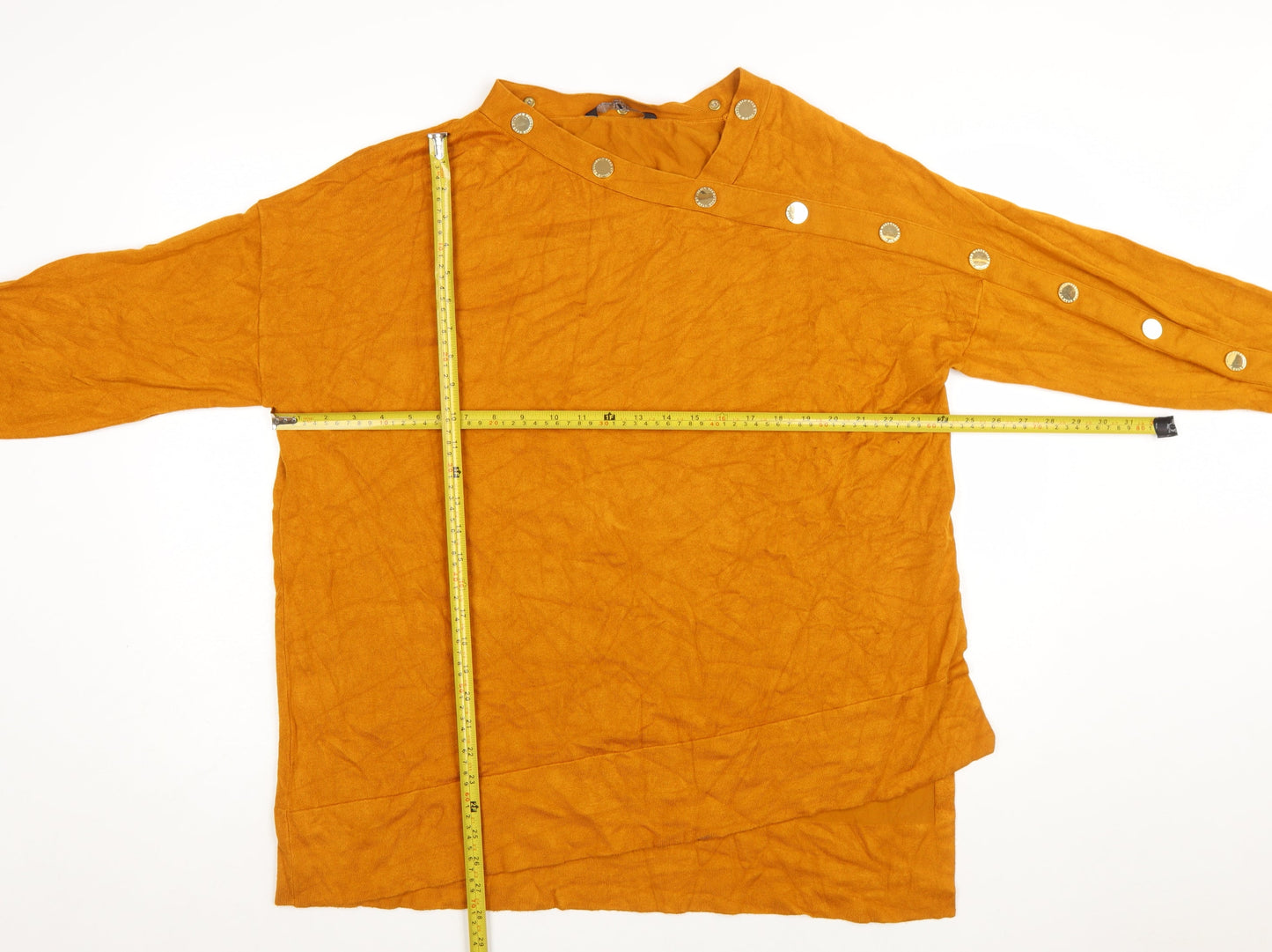 Star by Julien Macdonald Womens Orange Size 20 High Neck Button Jumper