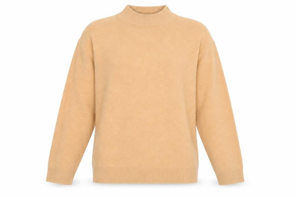 Brave Soul Women’s Beige Mock Neck Knit Jumper XS