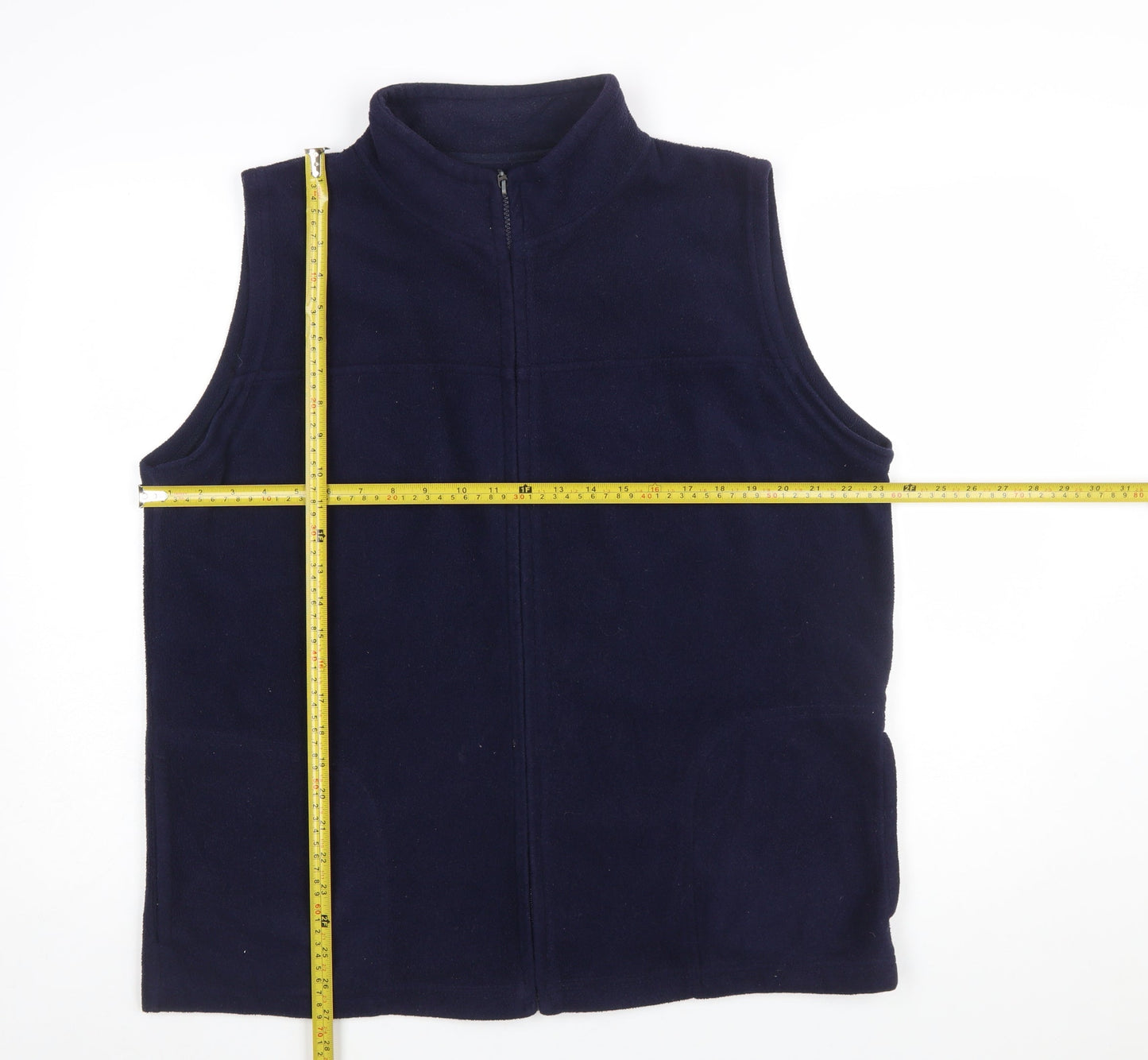 EWM Women Blue Fleece Zip Waistcoat Bodywarmer Size 18