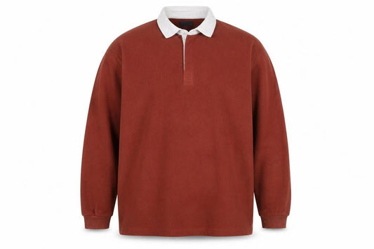 Cotton Traders Men's Brown 4XL Fleece Henley Sweatshirt