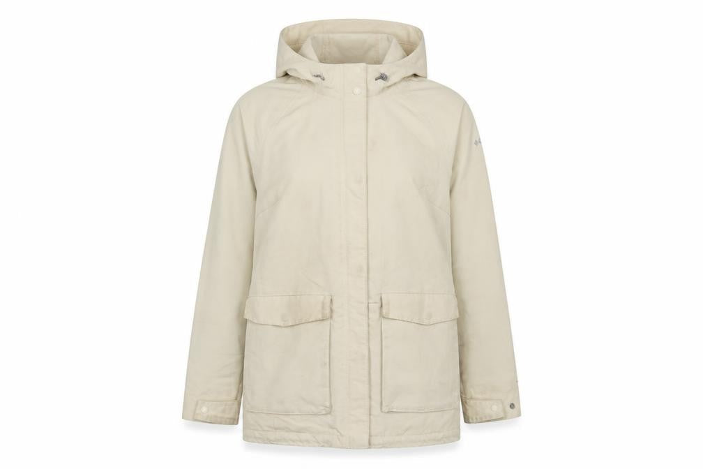 Columbia Women’s Beige Waterproof Hooded Parka Jacket M