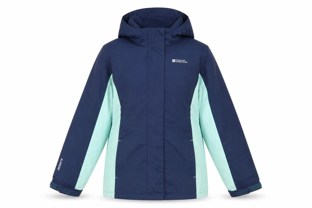 Mountain Warehouse Girls Blue Waterproof Hooded Parka Coat 11-12 Years
