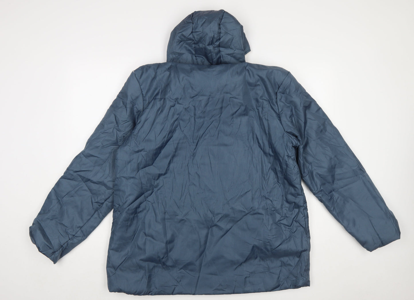 Nathalie Andersen Women's Blue Hooded Puffer Jacket Size M