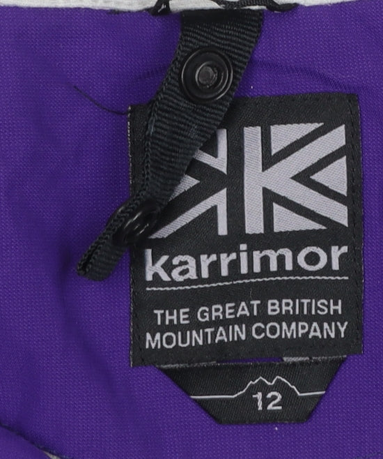 Karrimor Women’s Purple Waterproof Hooded Rain Jacket Size 12