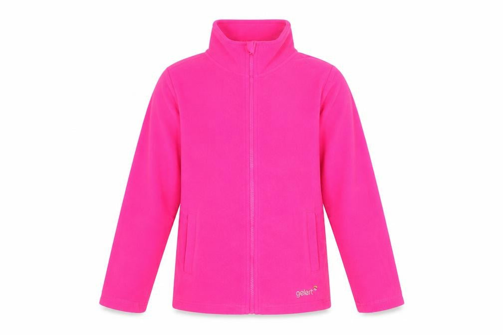 Gelert Girls Pink Fleece Full Zip Jacket 9-10 Years Lightweight Outdoor