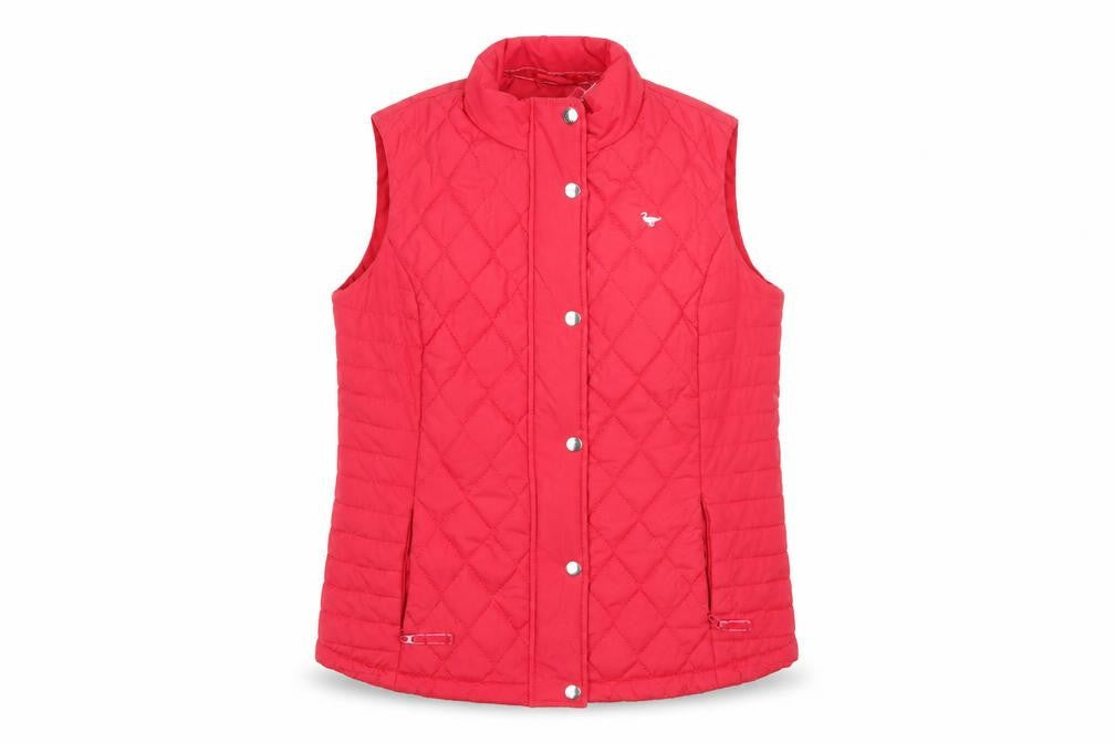 Country Rose Women's Pink Quilted Sleeveless Waistcoat Size S